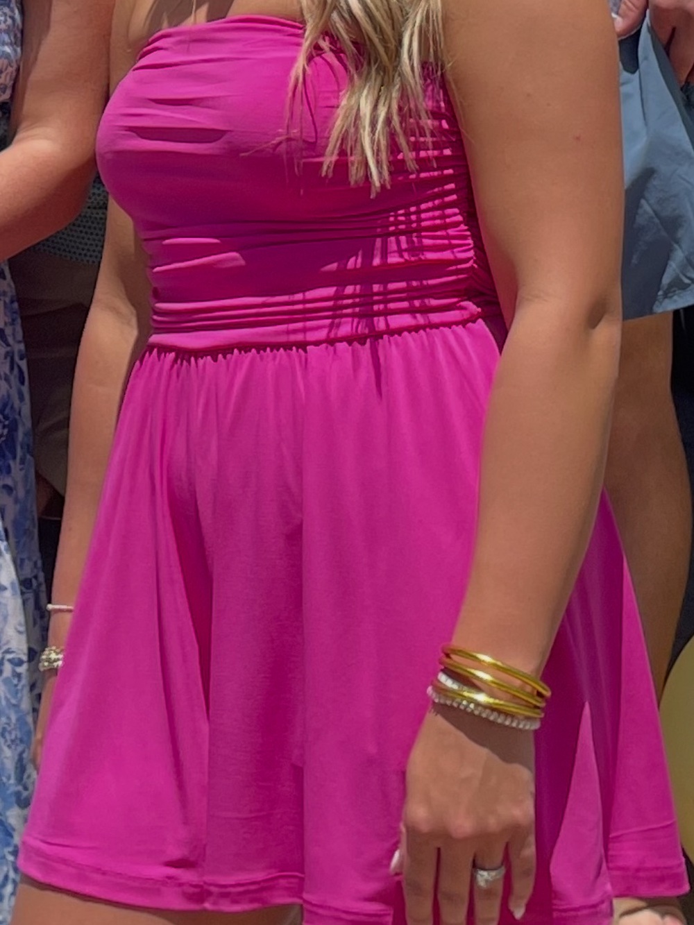 Strapless Fuchsia Women’s Romper